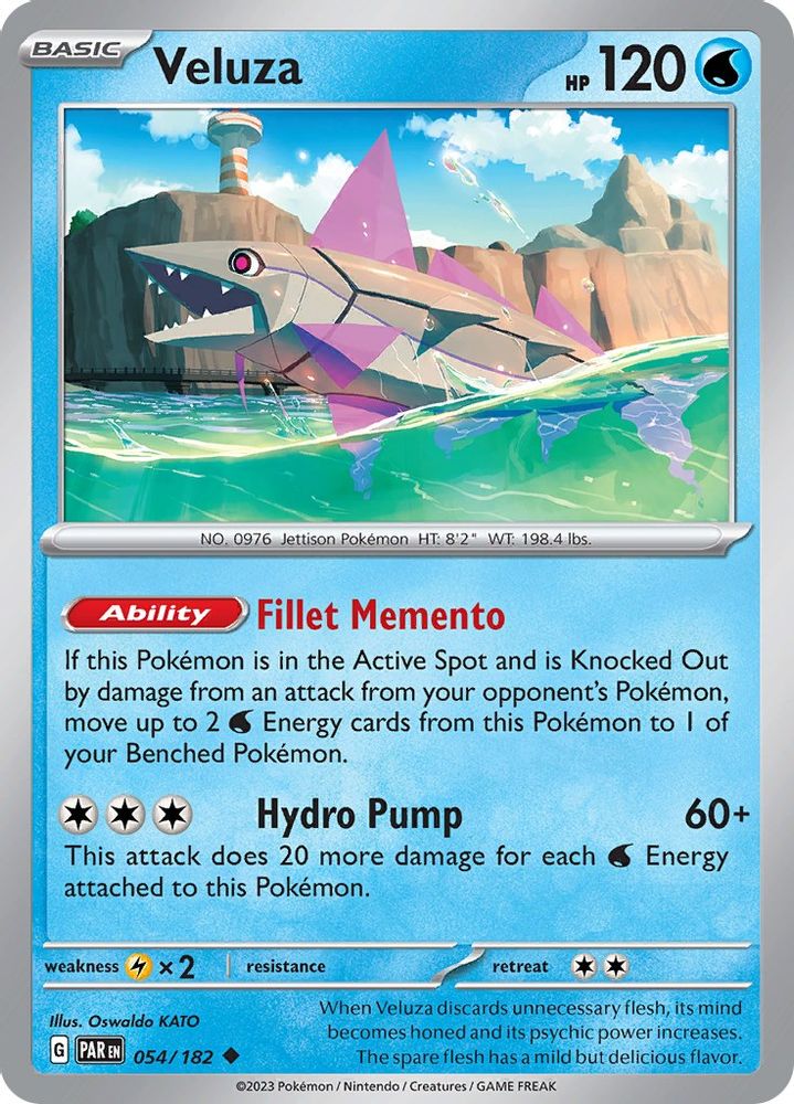 Veluza 054/182 - Reverse Holofoil SV04 Paradox Rift - Uncommon