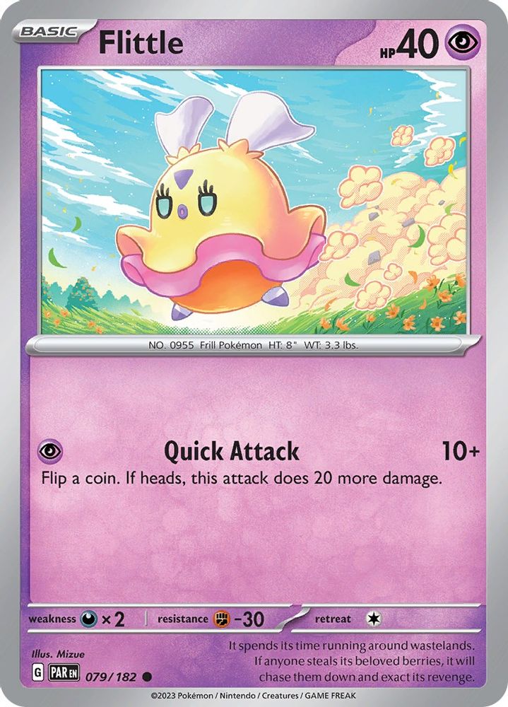 Flittle 079/182 - Reverse Holofoil SV04 Paradox Rift - Common