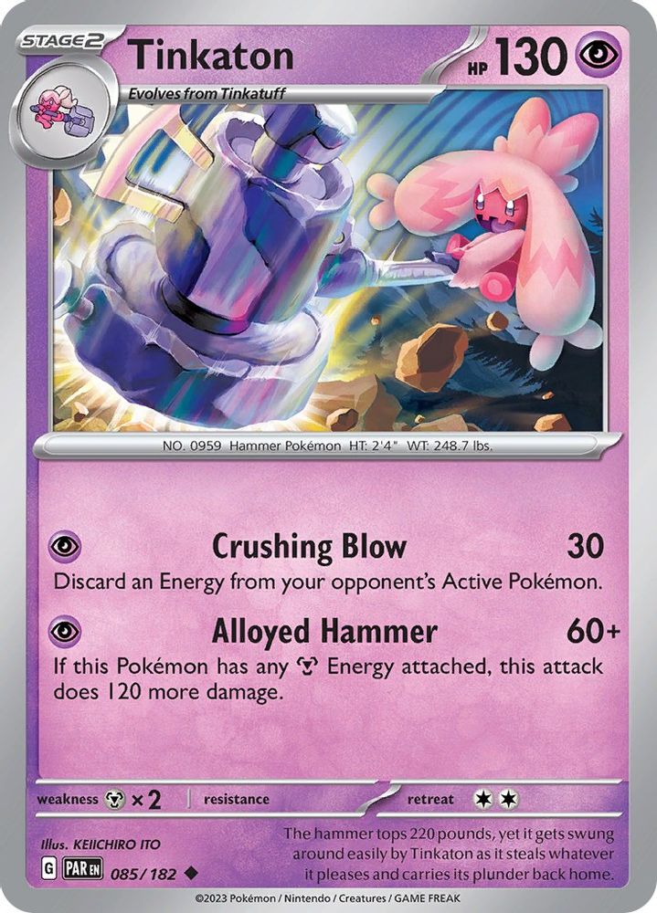 Tinkaton 085 - Reverse Holofoil SV04 Paradox Rift - Uncommon