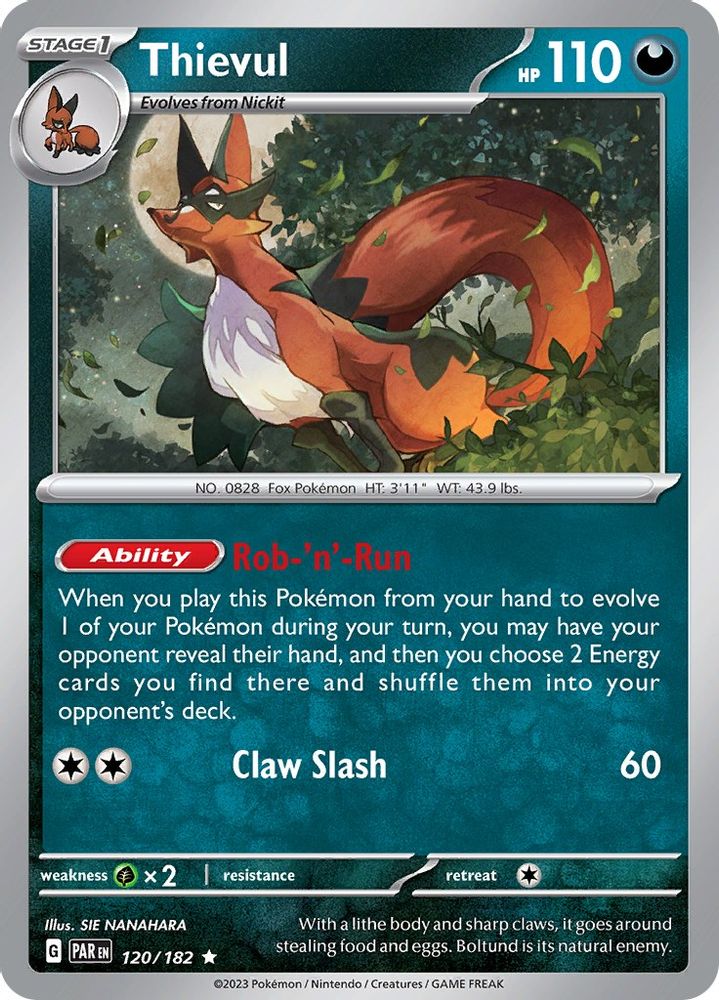 Thievul 120 - Holofoil SV04 Paradox Rift - Rare