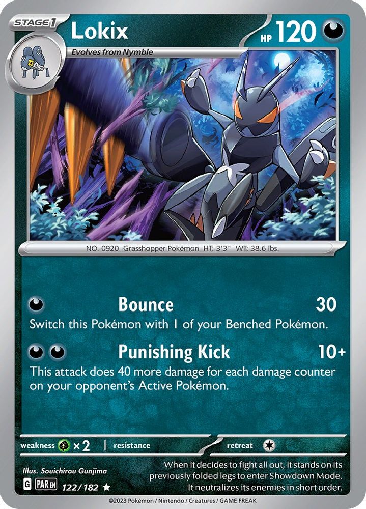Lokix 122 - Reverse Holofoil SV04 Paradox Rift - Rare