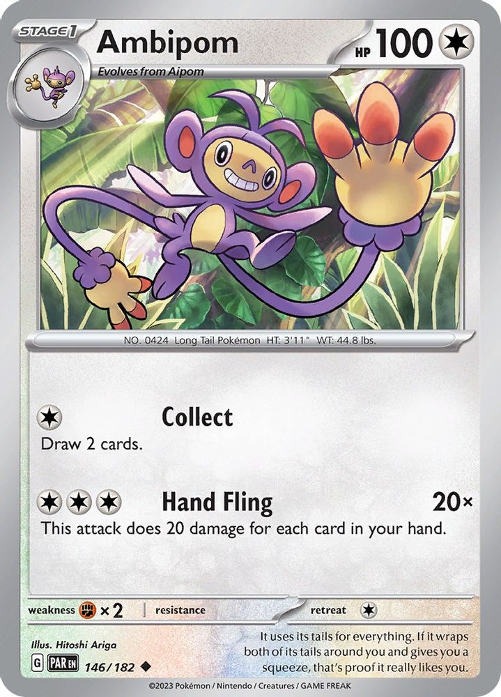 Ambipom 146 - Reverse Holofoil SV04 Paradox Rift - Uncommon