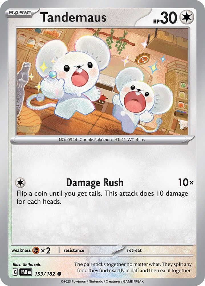 Tandemaus 153/182 - Reverse Holofoil SV04 Paradox Rift - Common