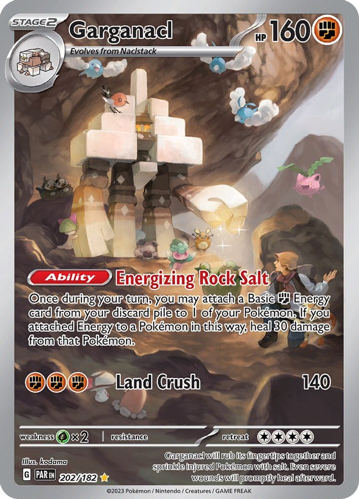 Garganacl 202/182 - Holofoil SV04 Paradox Rift - Illustration Rare