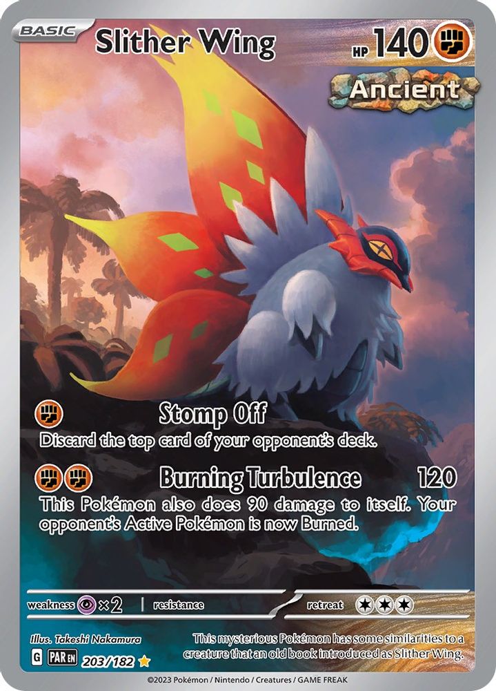 Slither Wing 203/182 - Holofoil SV04 Paradox Rift - Illustration Rare