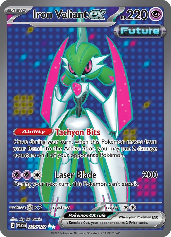 Iron Valiant ex 225/182 - Holofoil SV04 Paradox Rift - Ultra Rare