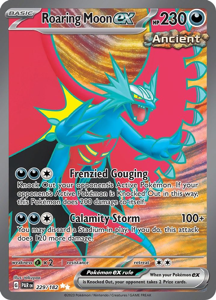 Roaring Moon ex 229/182 - Holofoil SV04 Paradox Rift - Ultra Rare