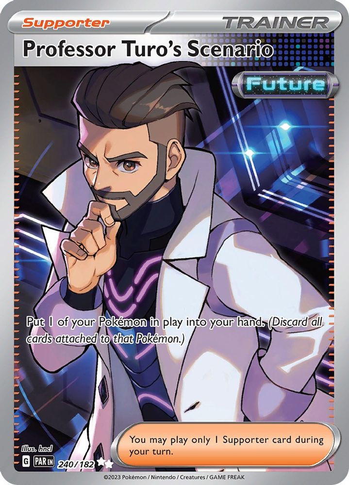 Professor Turo's Scenario 240/182 - Holofoil SV04 Paradox Rift - Ultra Rare