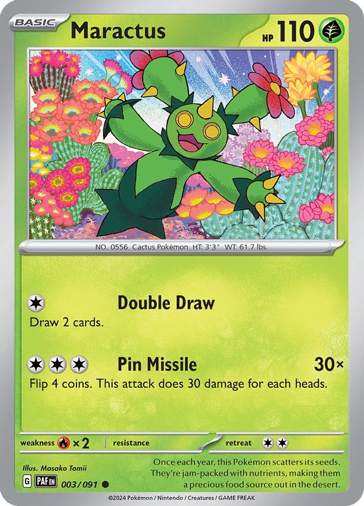 Maractus 003 SV Paldean Fates - Common