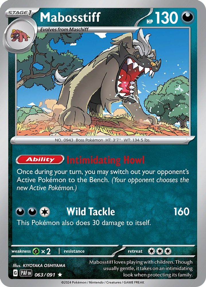 Mabosstiff 063/091 - Holofoil SV Paldean Fates - Rare
