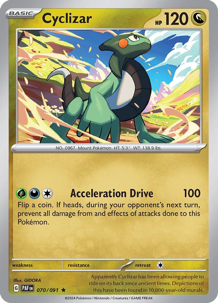 Cyclizar 070/091 - Reverse Holofoil SV Paldean Fates - Rare