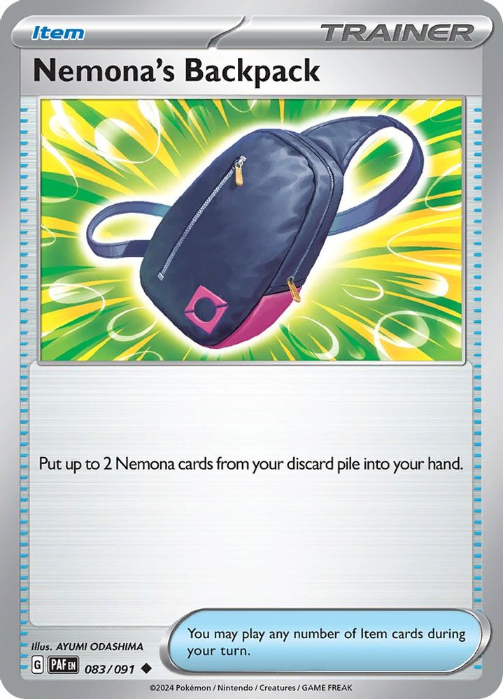 Nemona's Backpack 083 SV Paldean Fates - Uncommon