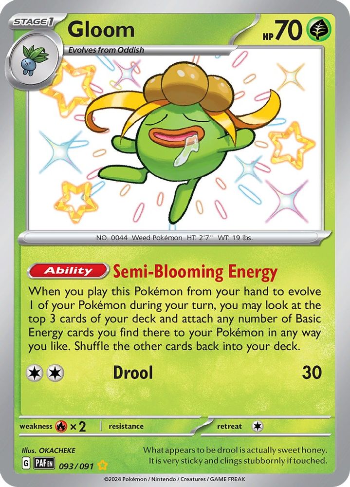 Gloom 093 - Holofoil SV Paldean Fates - Shiny Rare