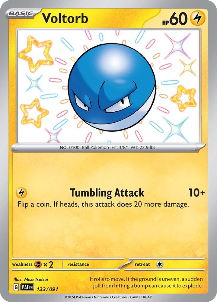 Voltorb 133 - Holofoil SV Paldean Fates - Shiny Rare