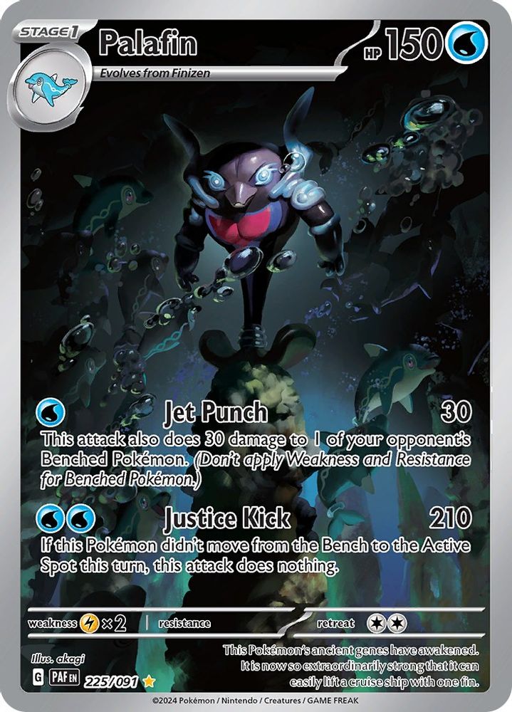 Palafin 225/091 - Holofoil SV Paldean Fates - Illustration Rare