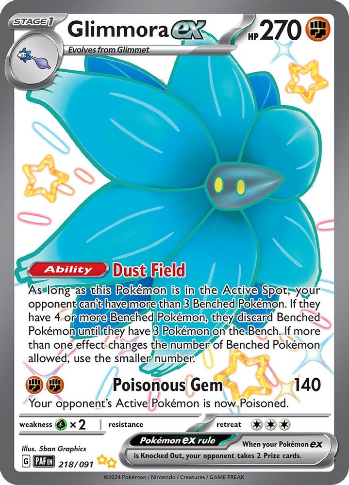 Glimmora ex 218 - Holofoil SV Paldean Fates - Shiny Ultra Rare