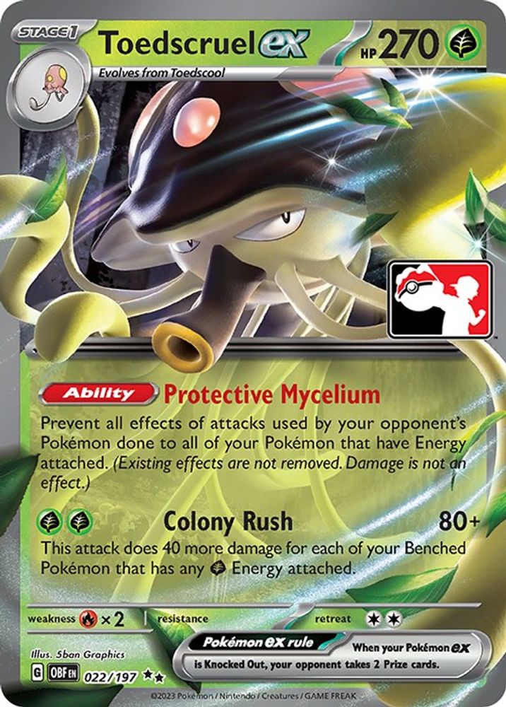 Toedscruel ex 022 - Holofoil Prize Pack Series Cards - Double Rare