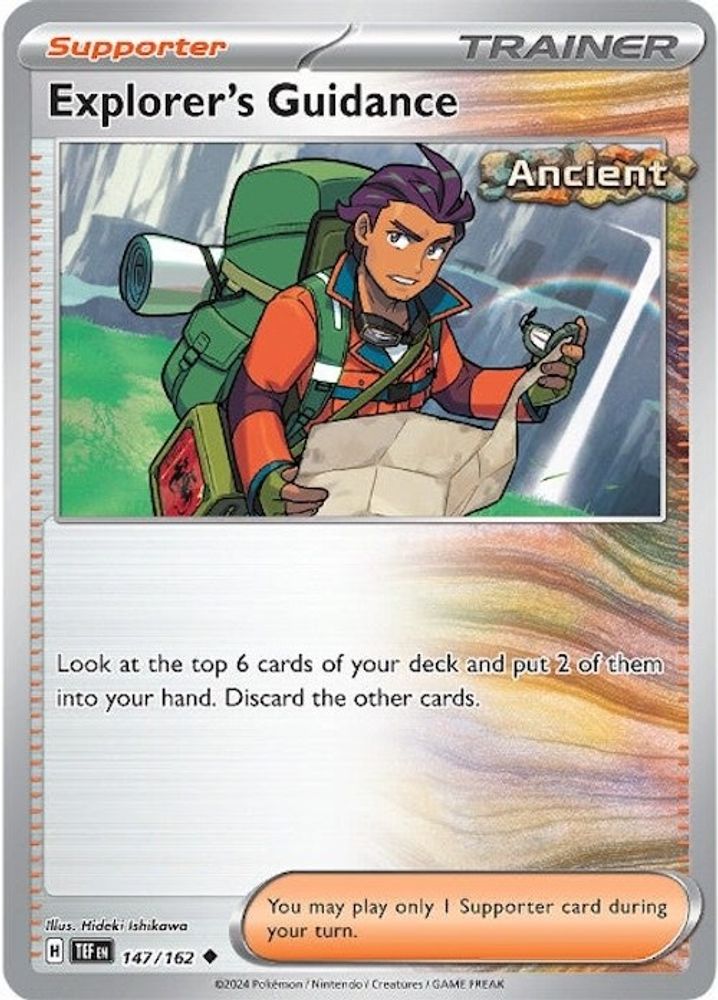 Explorer's Guidance 147/162 - Reverse Holofoil SV05 Temporal Forces - Uncommon