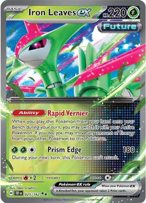Iron Leaves ex 025/162 - Holofoil SV05 Temporal Forces - Double Rare