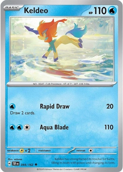 Keldeo 044 - Reverse Holofoil SV05 Temporal Forces - Uncommon