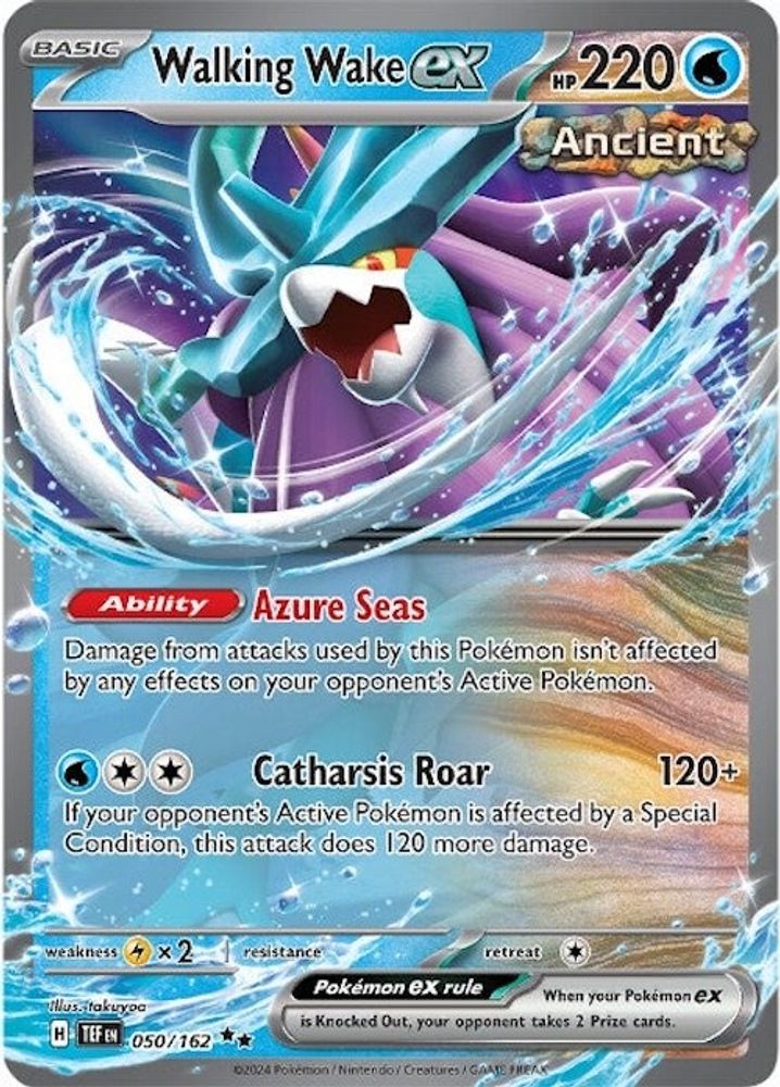 Walking Wake ex 050/162 - Holofoil SV05 Temporal Forces - Double Rare