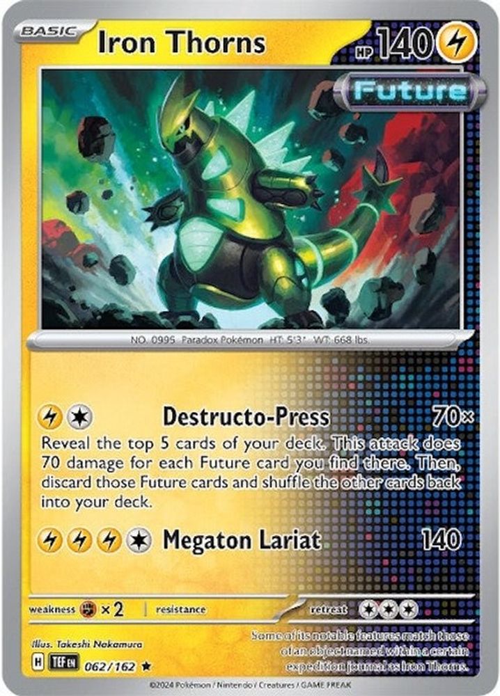 Iron Thorns 062 - Reverse Holofoil SV05 Temporal Forces - Rare