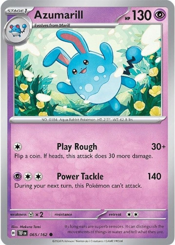 Azumarill 065 - Reverse Holofoil SV05 Temporal Forces - Common