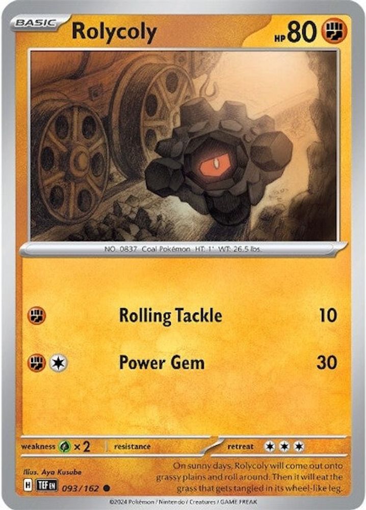 Rolycoly 093 - Reverse Holofoil SV05 Temporal Forces - Common