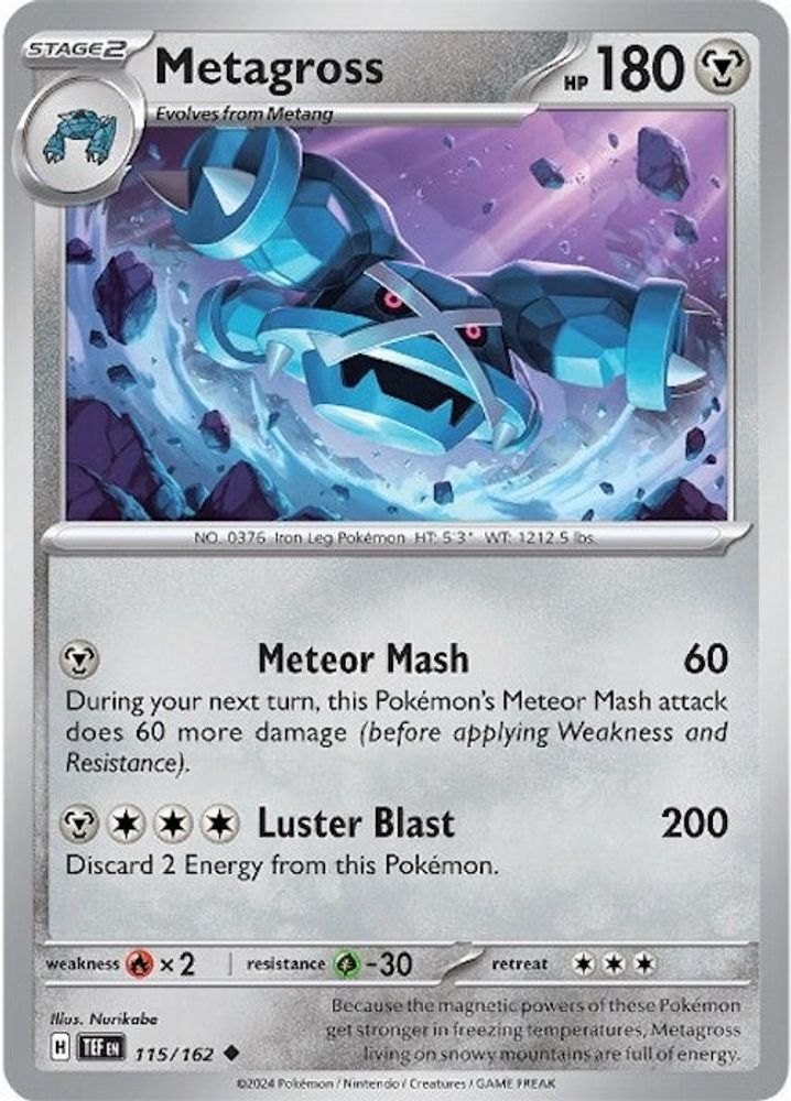 Metagross 115/162 - Reverse Holofoil SV05 Temporal Forces - Uncommon