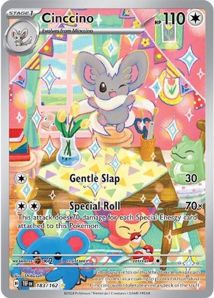 Cinccino 183/162 - Holofoil SV05 Temporal Forces - Illustration Rare