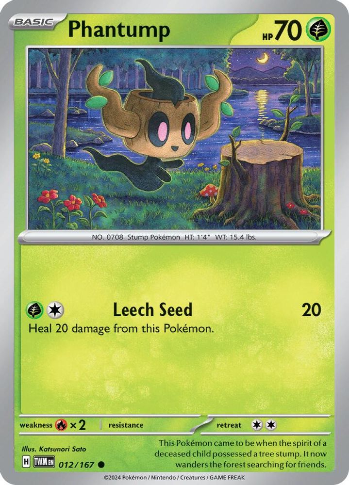 Phantump 012 - Reverse Holofoil SV06 Twilight Masquerade - Common