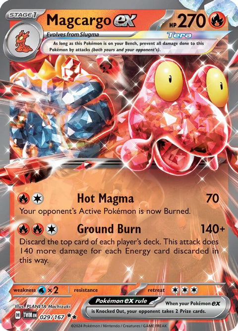 Magcargo ex 029/167 - Holofoil SV06 Twilight Masquerade - Double Rare