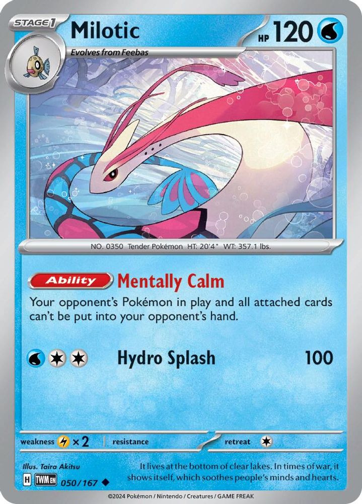 Milotic 050 - Reverse Holofoil SV06 Twilight Masquerade - Uncommon