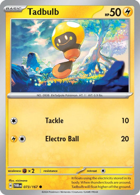 Tadbulb 073 - Reverse Holofoil SV06 Twilight Masquerade - Common