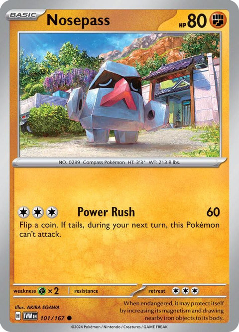 Nosepass 101 - Reverse Holofoil SV06 Twilight Masquerade - Common