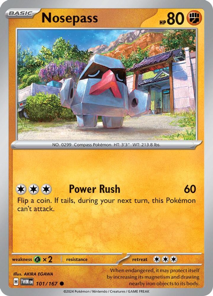 Nosepass 101 - Reverse Holofoil SV06 Twilight Masquerade - Common