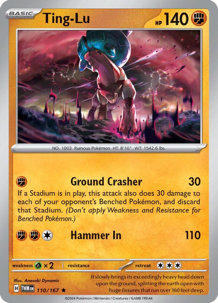 Ting-Lu 110 - Holofoil SV06 Twilight Masquerade - Rare