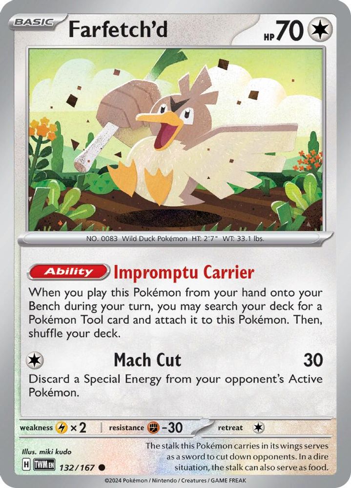 Farfetch'd 132 - Reverse Holofoil SV06 Twilight Masquerade - Common