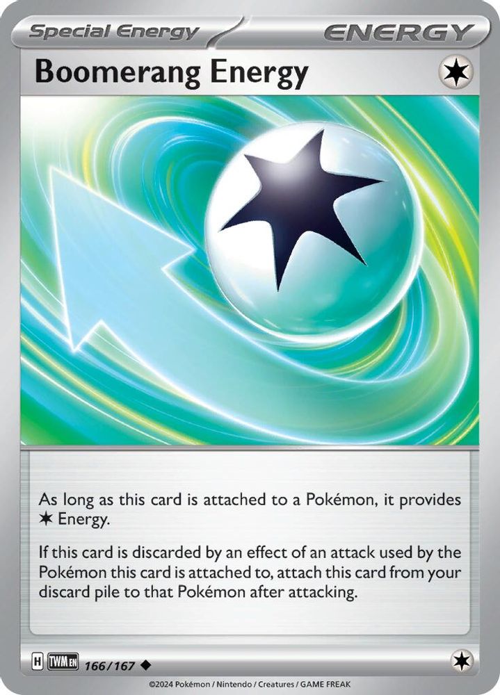 Boomerang Energy 166 - Reverse Holofoil SV06 Twilight Masquerade - Uncommon
