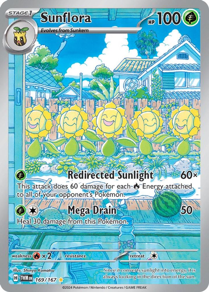 Sunflora 169/167 - Holofoil SV06 Twilight Masquerade - Illustration Rare