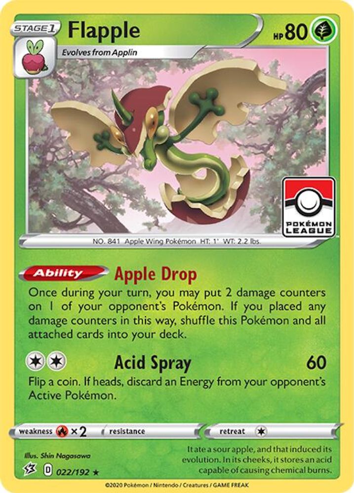 Flapple (League Promo) 022/192 - Reverse Holofoil League & Championship Cards - Promo