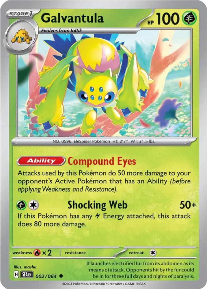 Galvantula 002 - Reverse Holofoil SV Shrouded Fable - Uncommon