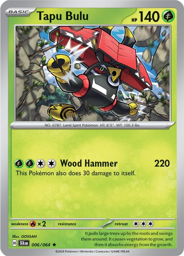 Tapu Bulu 006/064 - Reverse Holofoil SV Shrouded Fable - Rare