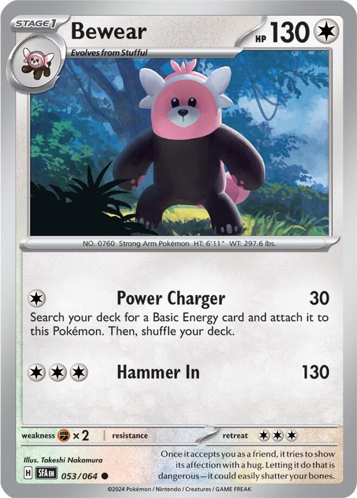 Bewear 053/064 - Reverse Holofoil SV Shrouded Fable - Common