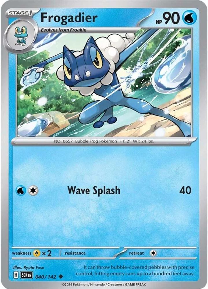 Frogadier 040 - Reverse Holofoil SV07 Stellar Crown - Uncommon