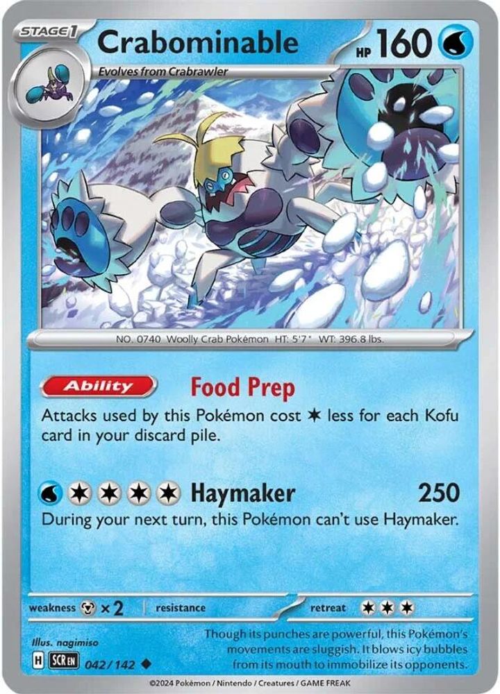 Crabominable 042/142 - Reverse Holofoil SV07 Stellar Crown - Uncommon