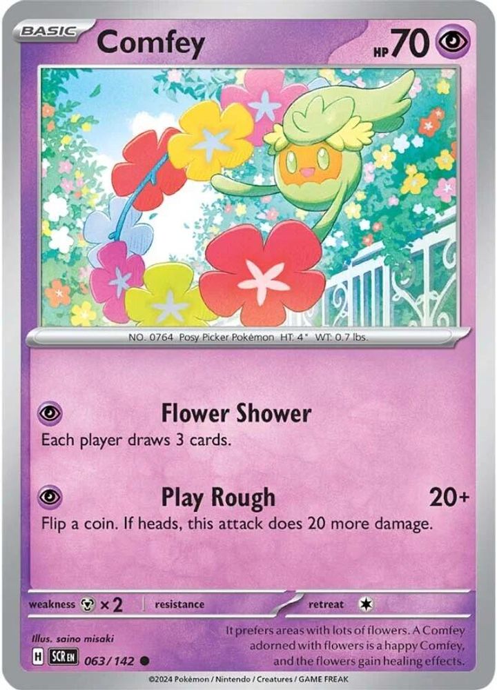 Comfey 063 - Reverse Holofoil SV07 Stellar Crown - Common