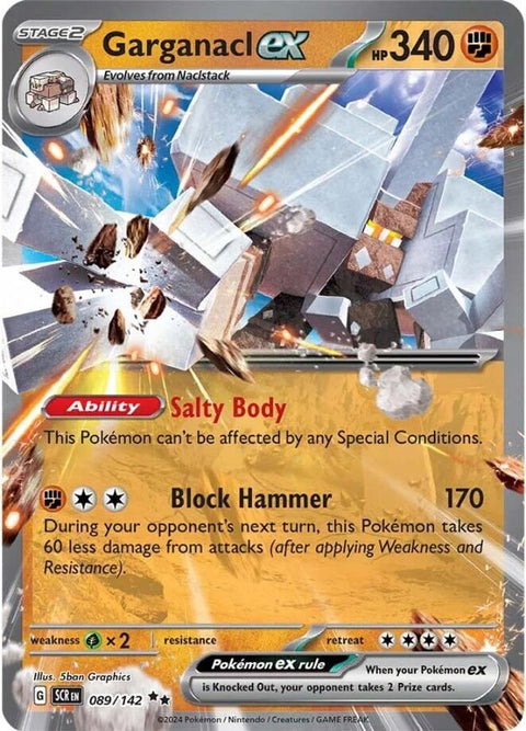 Garganacl ex 089 - Holofoil SV07 Stellar Crown - Double Rare