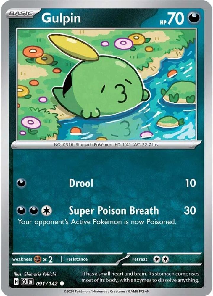 Gulpin 091/142 - Reverse Holofoil SV07 Stellar Crown - Common