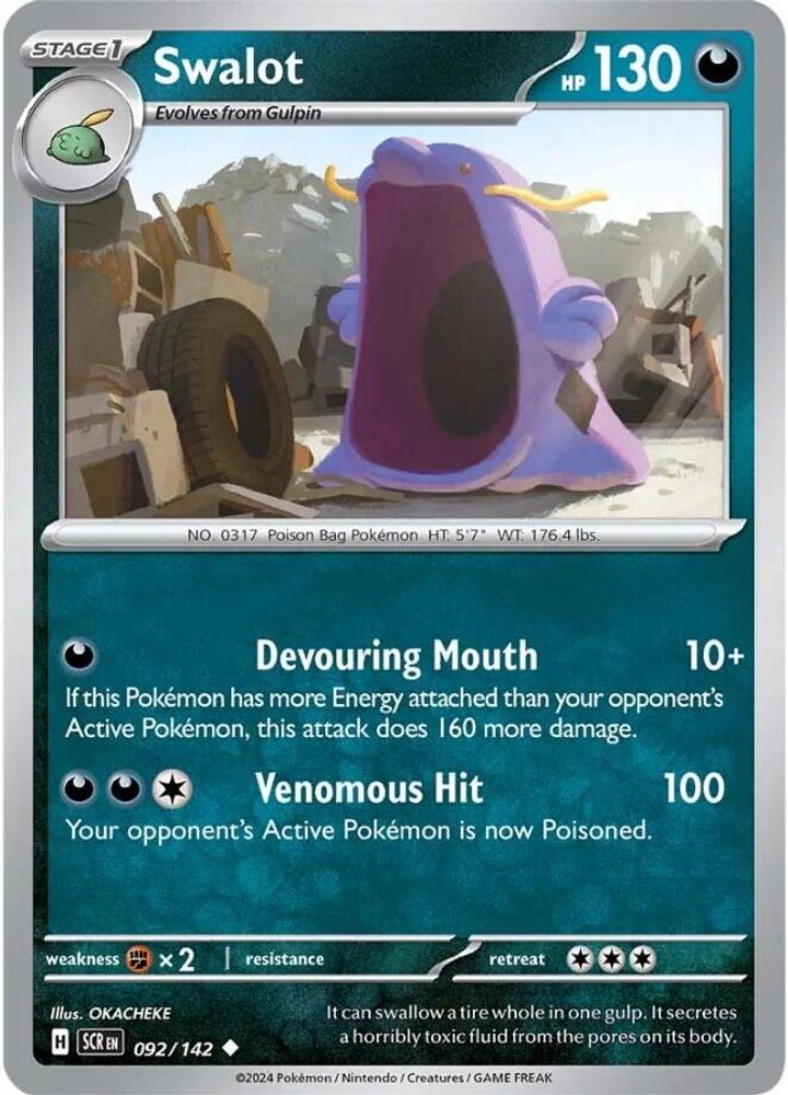 Swalot 092 - Reverse Holofoil SV07 Stellar Crown - Uncommon